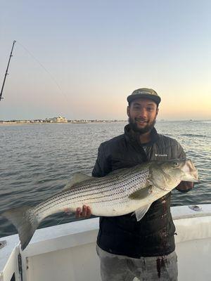 38 inch slob during the 2024 fall stripper migration! Off the sea owl!