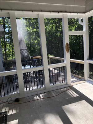 New screen enclosed porch and deck