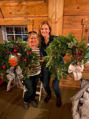 Wreaths, wine and women