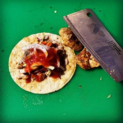 armenian pork taco