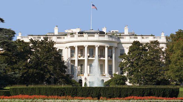 Back View of White House on Washington, DC Tour