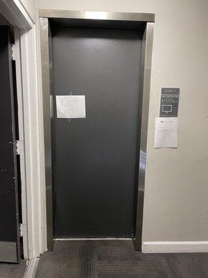 Elevator out of service