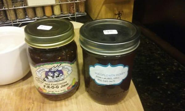 Local honey and FROG jam