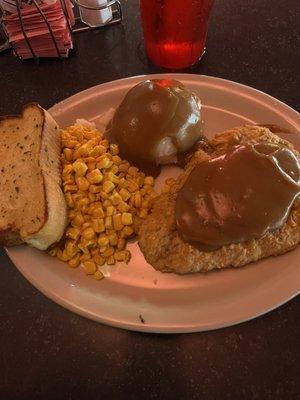 Chicken fried steak special.