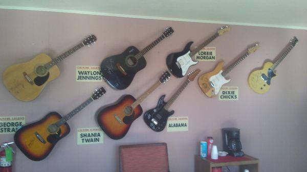 This little hotel had an amazing autographed guitar collection in its cute little lobby.