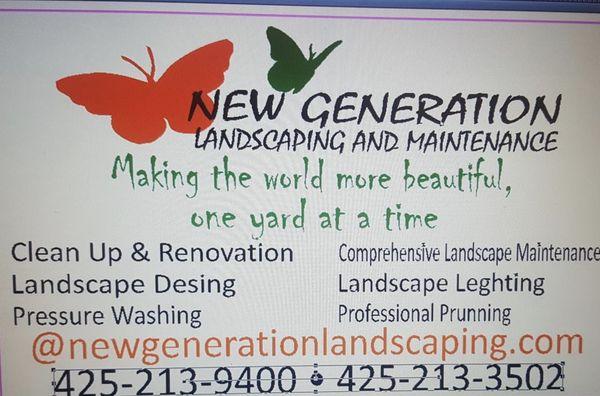 New generation landscaping