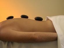 hot stone therapy with herb