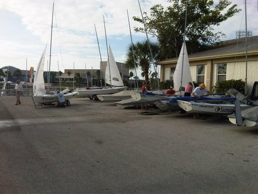 Boats getting ready to launch at SPSC.