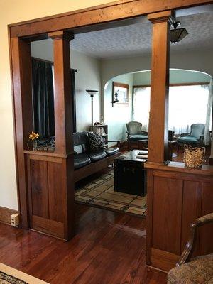 You'll find marvelous craftsman woodwork and built in cabinets throughout the house.