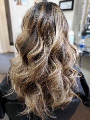 Balayage and cut