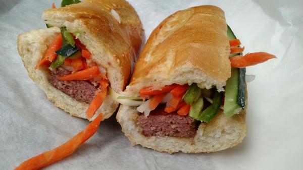 Lemongrass beef banh mi