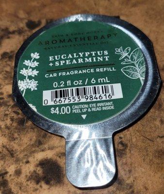 Eucalyptus Spearmint (My favorite scent)