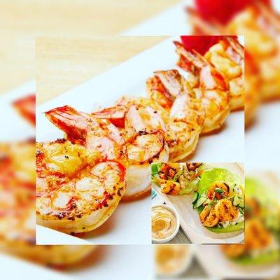 Grilled Shrimp & Salad