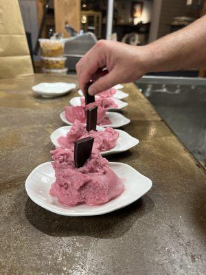 Local, wild grape ice cream