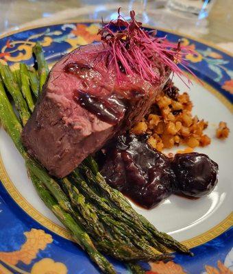 Beef tenderloin perfectly cooked