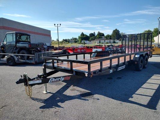 22' Liberty Utility Trailer with split ramp.