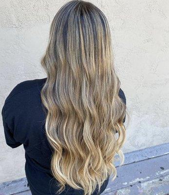 Balayage brought up with babylights