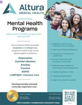 Altura Mental Health: Mental Health Programs