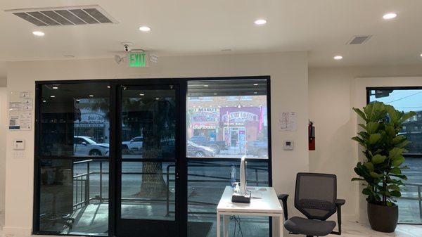 Front desk check-in at Greenwolf Cannabis Dispensary South LA