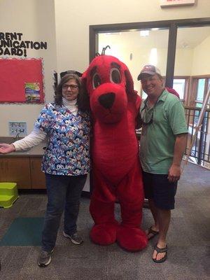 Clifford came to visit us for our book fair