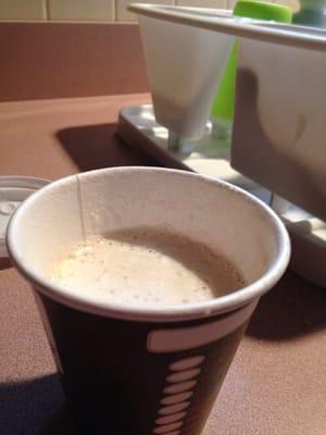 Small hot latte. Untouched to find it lighter than usual.