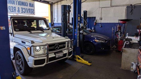 My g wagon getting oil change