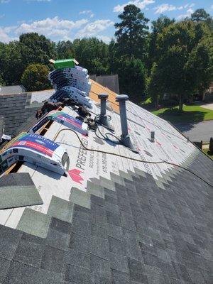 Roof replacement pay by insurance...