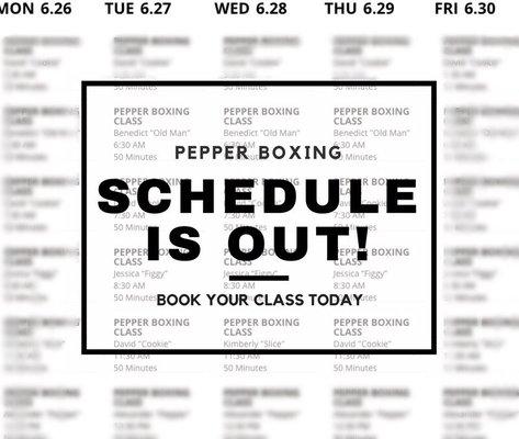 Check out pepperboxing.com for our schedule!