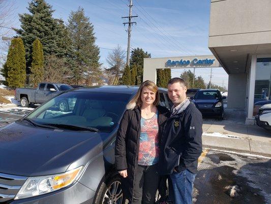 The Houles in their new 2011 Honda Odyssey