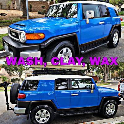 Wash, clay, and wax