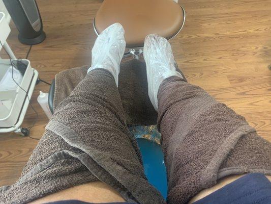 Paraffin wax and hot towels