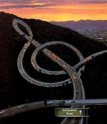 Treble clef leads you to Hollywood Bowl