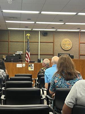 Waiting area for jury selection on second floor