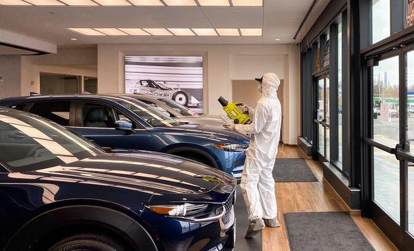 Mazda Dealership disinfected!