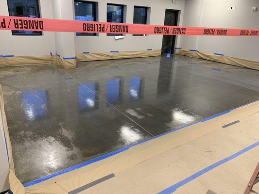 City of Monroe emergency center concrete sealing.