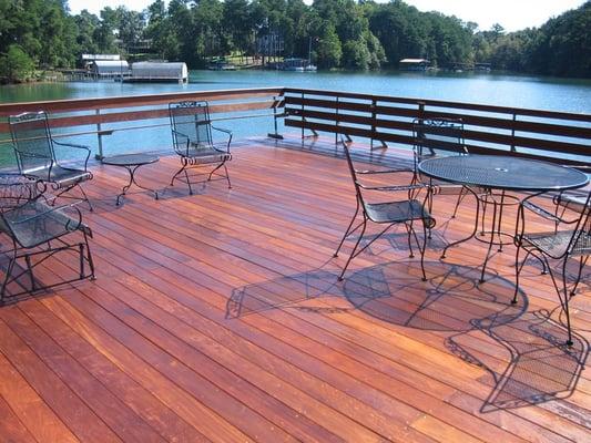 Brazilian Hardwood Deck created by Boat Dock Works