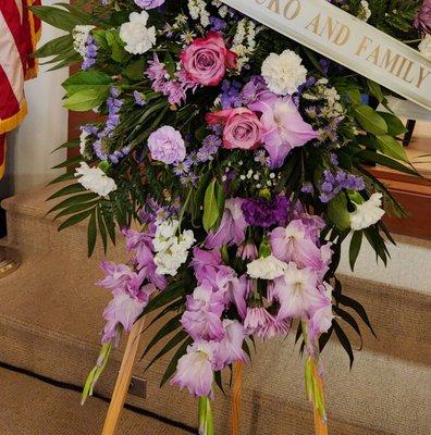 Beautiful sprays for my grandmother's funeral