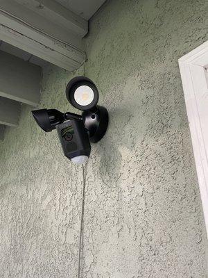 Replaced porch light with flood light wifi camera.