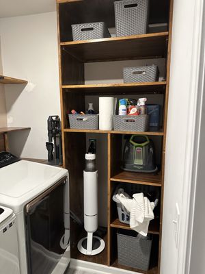 Built in laundry room storage!