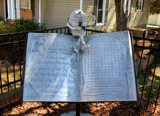 One of the public art pieces in Cornelius, This one near the Elementary School