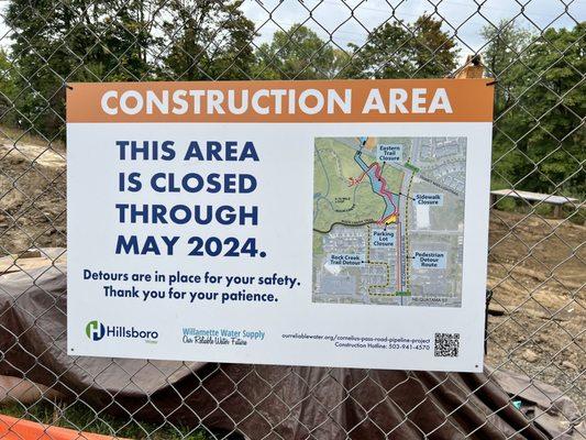 Orenco Woods Nature Park trail closure