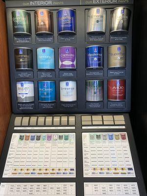 Interior/Exterior Paint Selection Display