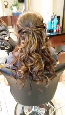 Beautiful hair for prom wedding sweet sixteen...