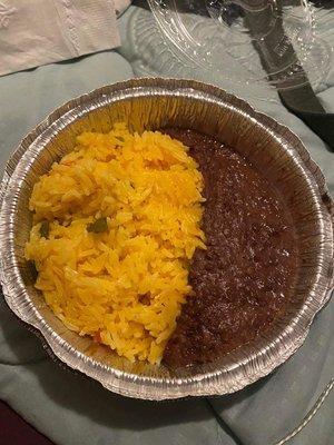 Side of rice and beans