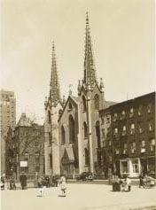 St. Brigid's with the steeples intact