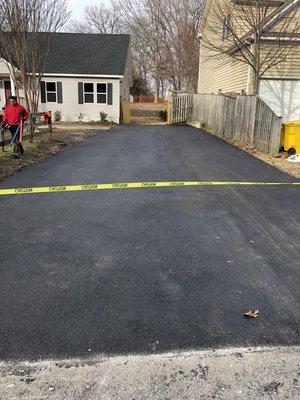 Asphalt driveway overlay