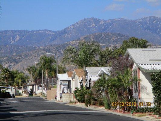 Great mountain views. The Redlands "R" in the back ground.