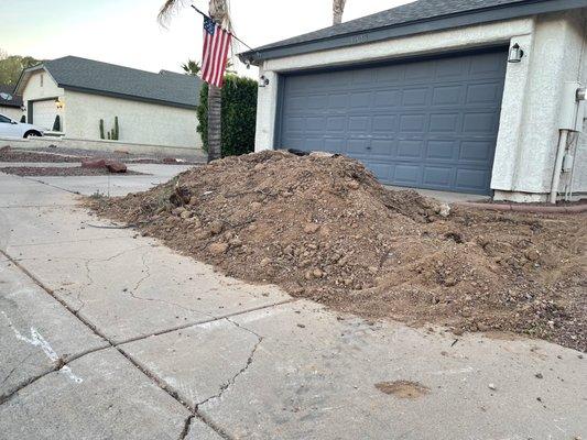 Dirt and rock removal.