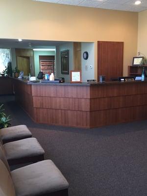 Front desk in Reception room