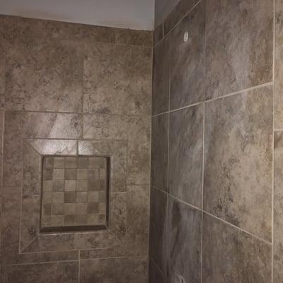 Completed shower